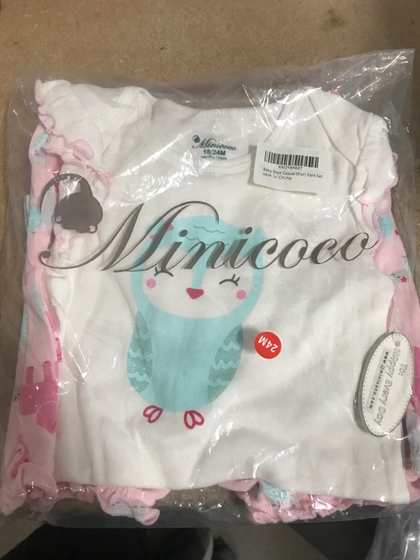 Photo 1 of Minicoco Newborn 18-24 MONTHS, Boy/Girl Outfits Baby Romper Top+ Pants Bodysuit Summer Sets Infant Clothes
