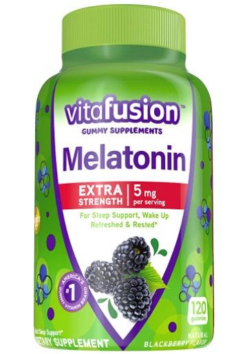Photo 1 of (EXP 10/22) NONREFUNDABLE 2 PACK Extra Strength Melatonin Gummy Vitamins, 5mg, 120 ct Gummies
