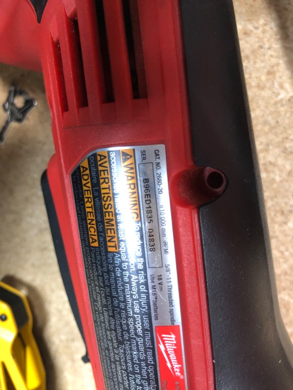 Photo 4 of ***PARTS ONLY***
*MISSING SCREWS TO HOLD IT TOGETHER*

(tool only) 
Milwaukee 2880-20 M18 FUEL 4-1/2"/5" Grinder Paddle Switch, No-Lock
