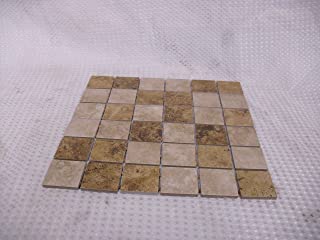 Photo 1 of *** ONLY 4 SHEETS*** SOME MINOR DAMAGE** Daltile Rio Mesa Desert Sand 12 in. x 12 in. x 8 mm Ceramic Mosaic Floor and Wall Tile (10 sq. ft. / case)
