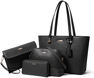 Photo 1 of Women Fashion Synthetic Leather Handbags Tote Bag Shoulder Bag Top Handle Satchel Purse Set 4pcs
