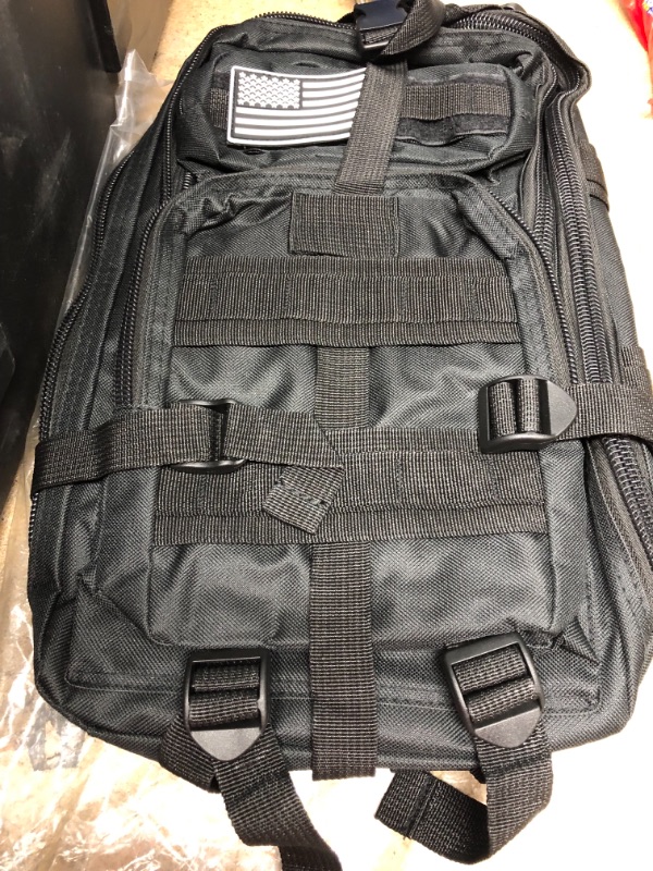 Photo 2 of  Multi Function Military Tactical Assault Backpack with Double Stitching, Braided Handle, and Laser Cut Mole Webbing for Gear Attachment, Black