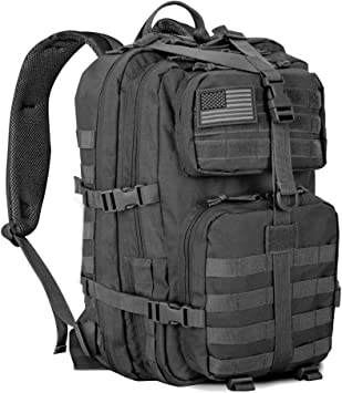Photo 1 of  Multi Function Military Tactical Assault Backpack with Double Stitching, Braided Handle, and Laser Cut Mole Webbing for Gear Attachment, Black