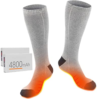 Photo 1 of Heated Socks for Men/Women - Upgraded Rechargeable Electric Socks with 4800mAh Large Capacity Battery- Up to 16 Hours of Heat