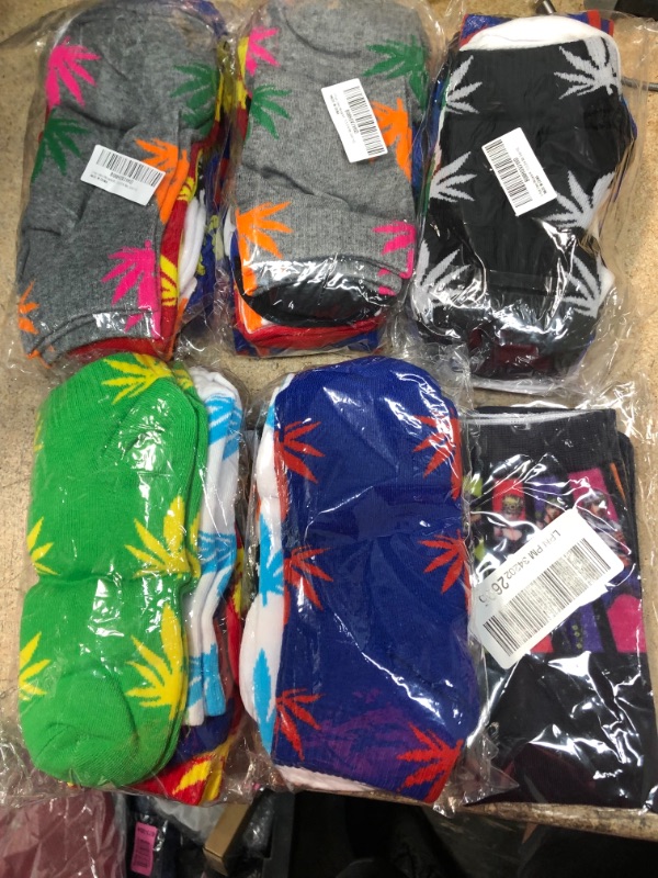 Photo 1 of CLOTHING ITEM BUNDLE NON REFUNDABLE
socks varying sizes and styles 