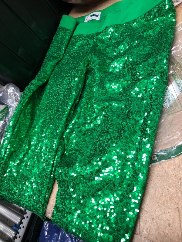 Photo 1 of GREEN SEQUIN LEGGINGS size large 