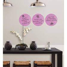 Photo 1 of 2 WallPops! Wall Art - 3 Dots Wall Decal in Pink - 3 (13” X 13”)