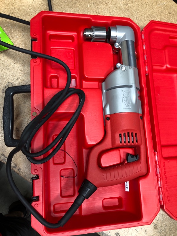 Photo 2 of (INCOMPLETE SET OF ATTACHMENTS)
Milwaukee 7 Amp Corded 1/2 in. Corded Right-Angle Drill Kit with Hard Case