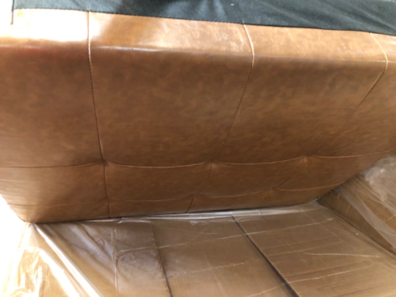 Photo 5 of (MULTIPLE TEARS)
Vonanda Sofa Couch for Living Room, 73 inch Faux Leather loveseat, Chestnut Brown
