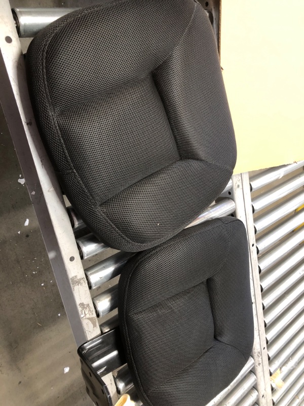 Photo 3 of (MISSING GAS LIFT/HARDWARE/WHEELS/MANUAL)
Amazon Basics Upholstered, Low-Back, Adjustable, Swivel Office Desk Chair, Black