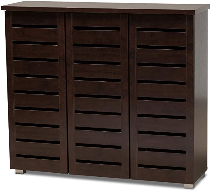 Photo 1 of (INCOMPLETE)
(BOX1OF2)
(REQUIRES BOX2 FOR COMPLETION)
Baxton Studio Adalwin Modern and Contemporary 3-Door Dark Brown Wooden Entryway Shoes Storage Cabinet