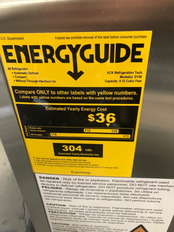 Photo 3 of **MINOR DAMAGE* HCK 24 inch Commercial Grade 5.12 cu. ft. Outdoor Fridge Drawer Fridge with Stainless Steel Drawers for Residential and Commercial Use, ADA Compliant
