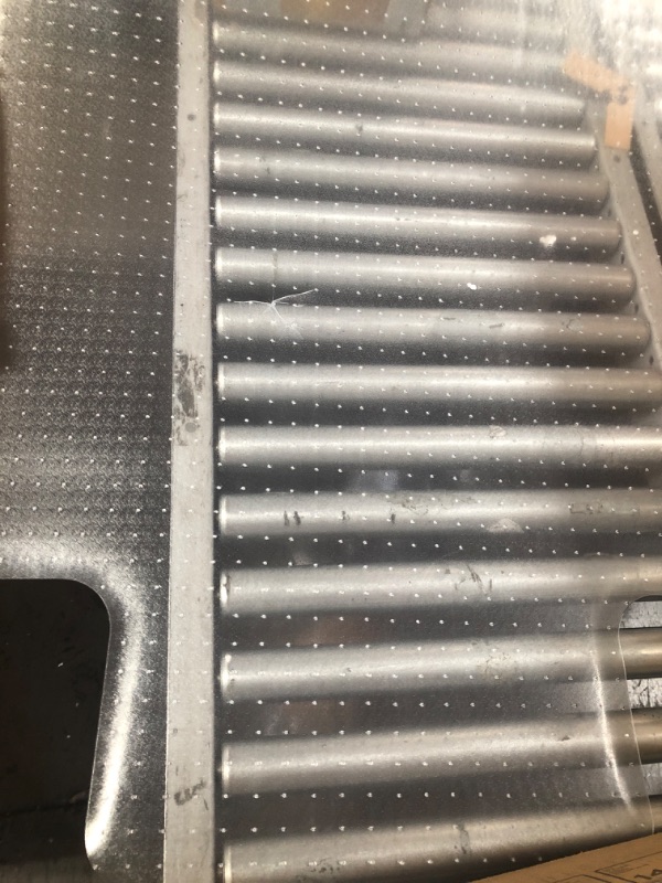 Photo 1 of **DAMAGED** Mind Reader OFFCMAT-CLR Office Carpet 36" x 48", Easy Glide, Floor Mat for Computer Desk Chair, Anti-Skid, Stays in Place, Clear
