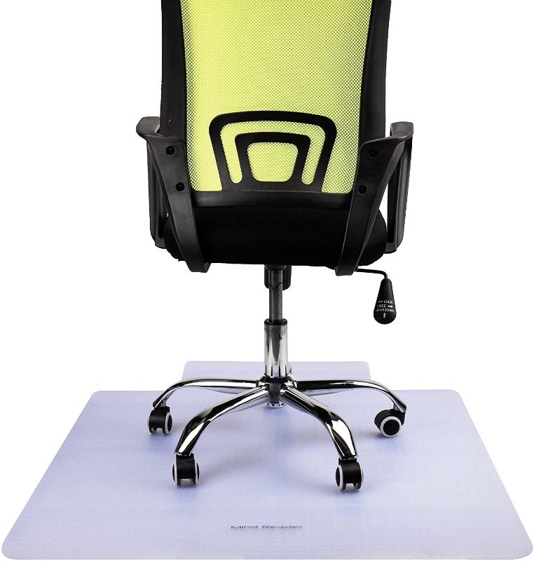 Photo 1 of **DAMAGED** Mind Reader OFFCMAT-CLR Office Carpet 36" x 48", Easy Glide, Floor Mat for Computer Desk Chair, Anti-Skid, Stays in Place, Clear
