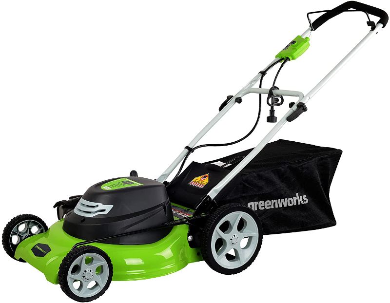 Photo 1 of **MINOR DAMAGE** Greenworks 12 Amp 20-Inch 3-in-1Electric Corded Lawn Mower, 25022
