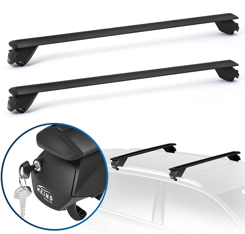 Photo 1 of **SIMILAR TO STOCK PHOTO** MKING Roof Rack Cross Bars, Roof Bars,47" Universal Cross Bars,Adjustable Car Roof Rack Cross Bars Fit 30''-44.8'',Aluminum Crossbars for Most SUVs Carrying Rooftop Cargo with Anti-Theft Lock.
