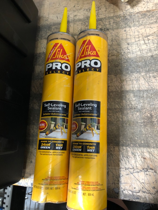 Photo 2 of 2 PACK - Sika
29 fl. oz. Sikaflex Self-Leveling Horizontal Joint Elastic Polyurethane Sealant in Sandstone