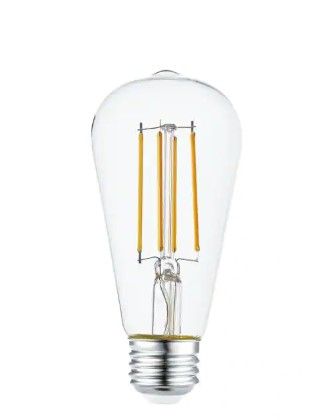 Photo 1 of 2 PACK - Globe Electric
60-Watt Equivalent ST19 Dusk to Dawn Vintage Edison LED Light Bulb Warm White, Non-Dimmable