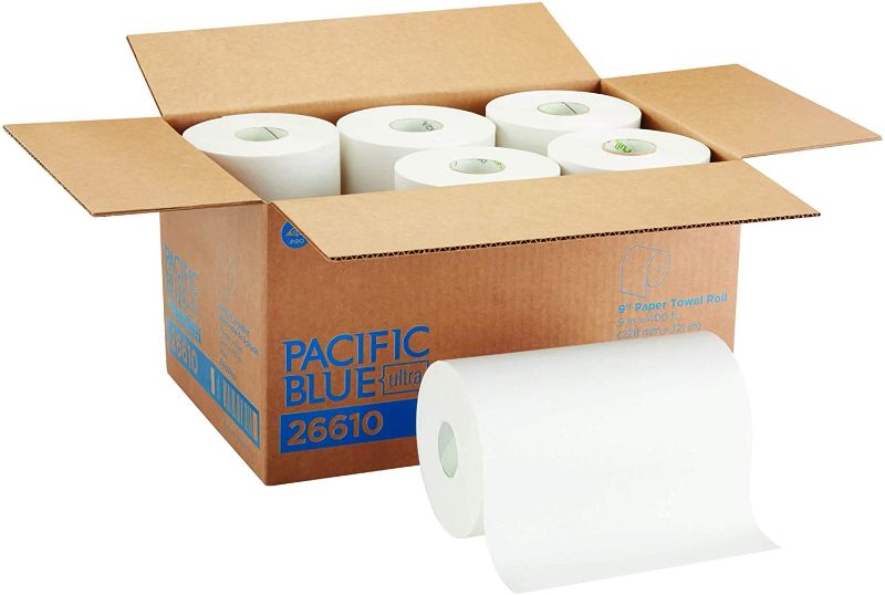 Photo 1 of *READ BELOW** Pacific Blue Ultra 9” Paper Towel Roll (Previously Branded SofPull) by GP PRO (Georgia-Pacific), White, 26610, 400 Feet Per Roll, 6 Rolls Per Case
