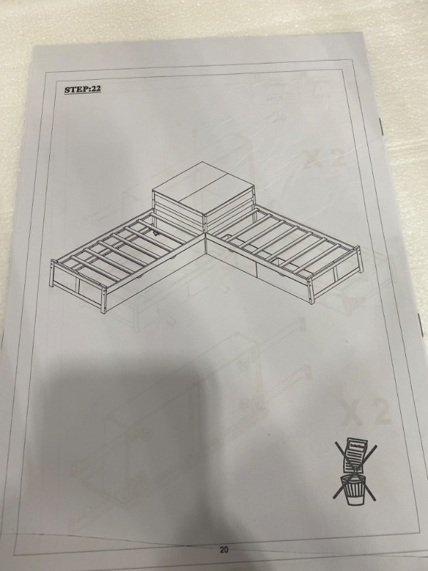 Photo 1 of **INCOMPLETE** L Shaped Platform Bed THIS IS ONLY BOX 3 OF 3 