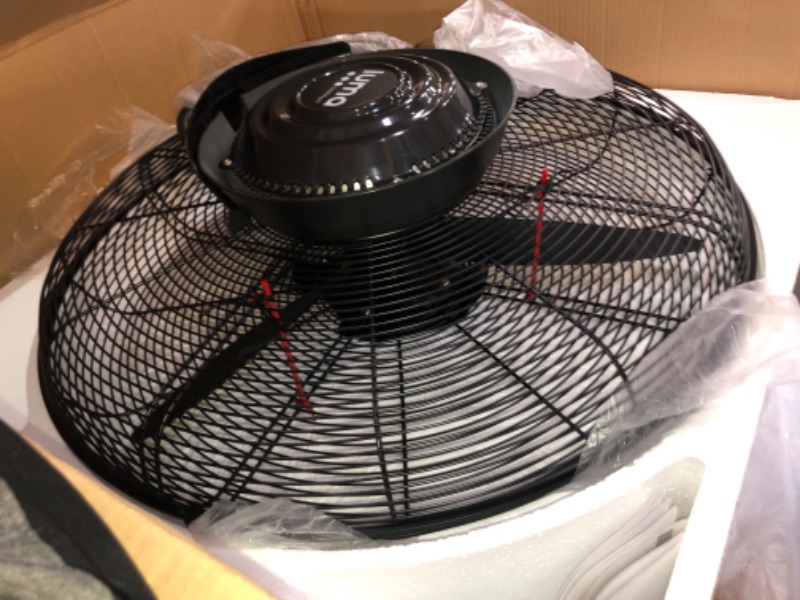 Photo 6 of INCOMPLETE- BOX 1 OF 2- Luma Comfort Powerful 26 in. 3-Speed Durable Oscillating Outdoor Misting Fan with Water Tank for Patio Backyard - Black --- FAN ONLY 