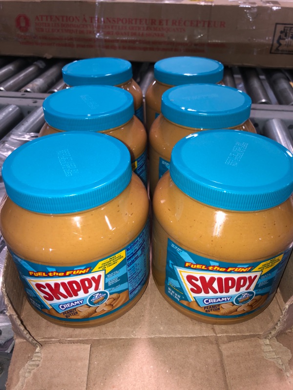 Photo 2 of BEST BY;; 05/25/2022  - Nonrefundable- Skippy Creamy Peanut Butter, 64 Ounce--  6 pack 
