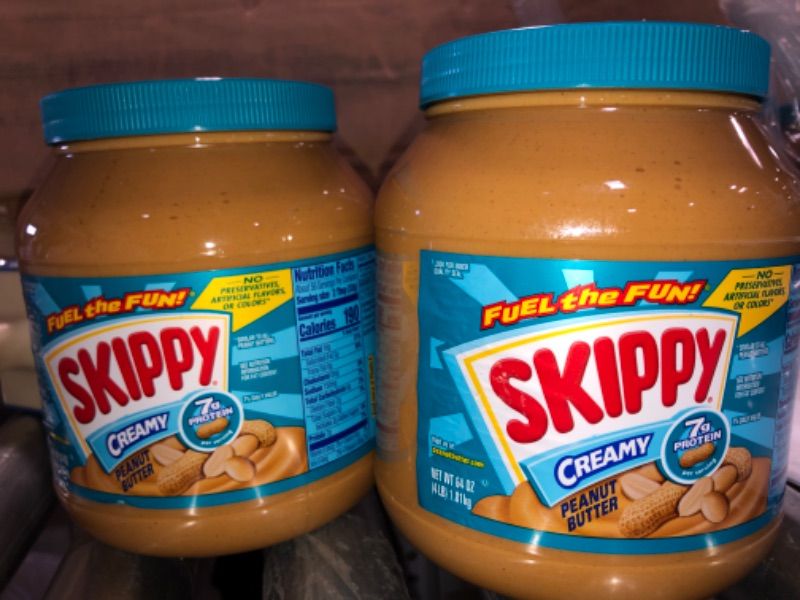 Photo 1 of BEST BY;; 05/25/2022  - Nonrefundable- Skippy Creamy Peanut Butter, 64 Ounce- 2 pack 
