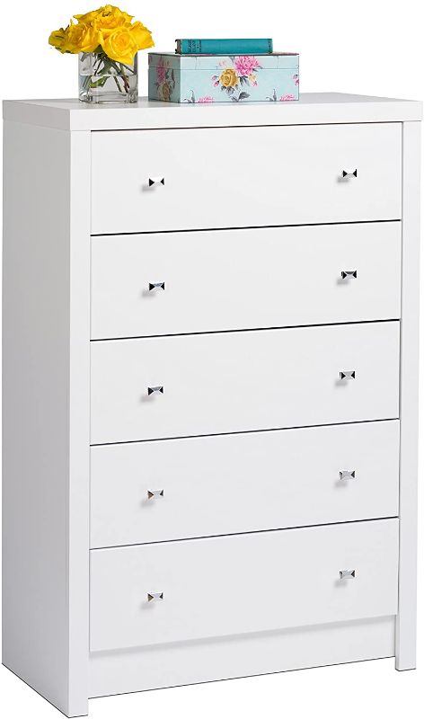 Photo 1 of (INCOMPLETE, MISSING COMPONENTS)
Prepac White Calla 5-Drawer Chest, King,
