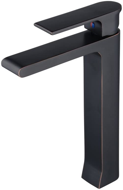 Photo 1 of Bathroom Vessel Sink faucets Oil Rubbed Bronze,Single Handle Vanity Tall faucets Deck Mounted one Hole lavertory Faucet Gudetap GT7508BH
