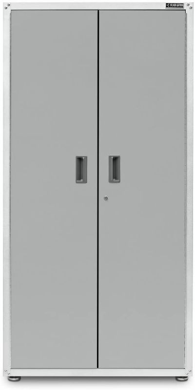 Photo 1 of Gladiator Ready-to-Assemble Steel Freestanding Garage Cabinet in White (36 in. W x 72 in. H x 24 in. D)