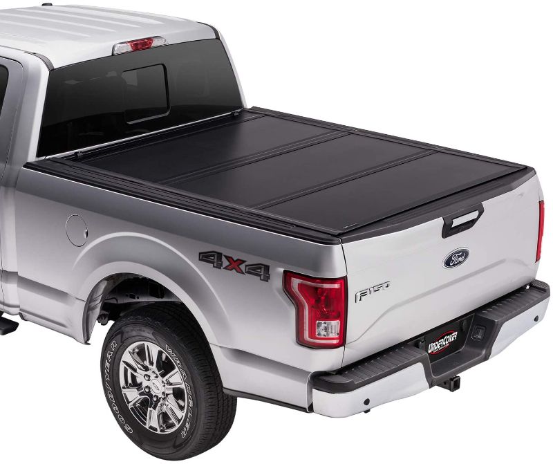 Photo 1 of **MISSING HARDWARE** LIGHT DAMAGE** UnderCover Ultra Flex Hard Folding Truck Bed Tonneau Cover | UX22019 | Fits 2015 - 2020 Ford F-150 5' 7" Bed (67.1")
