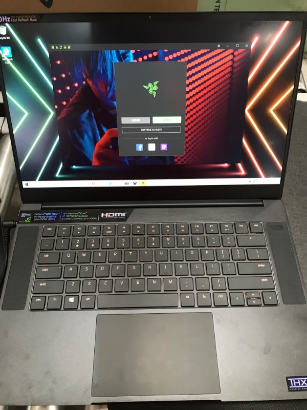 Photo 8 of Razer Blade 15 Base Gaming Laptop 2020: Intel Core i7-10750H 6-Core, NVIDIA GeForce GTX 1660 Ti, 15.6" FHD 1080p 120Hz, 16GB RAM, 256GB SSD, CNC Aluminum, Chroma RGB Lighting, Black,Windows 10 Home

