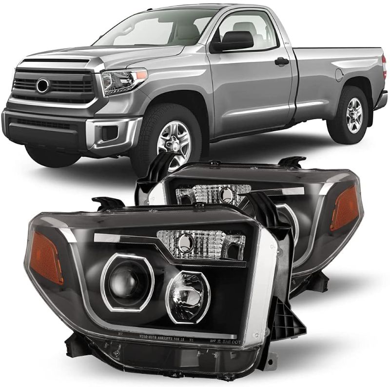 Photo 1 of **RIGHT SIDE LIGHT ONLY** Winjet Compatible with [2014 2015 2016 2017 2018 2019 2020 Toyota Tundra] LED DRL Bar Projector Headlights
