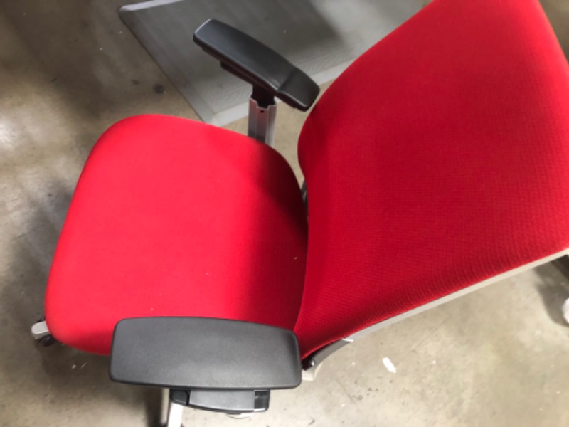 Photo 5 of Steelcase Amia Chair with Platinum Base & Standard Carpet Casters, Rouge
