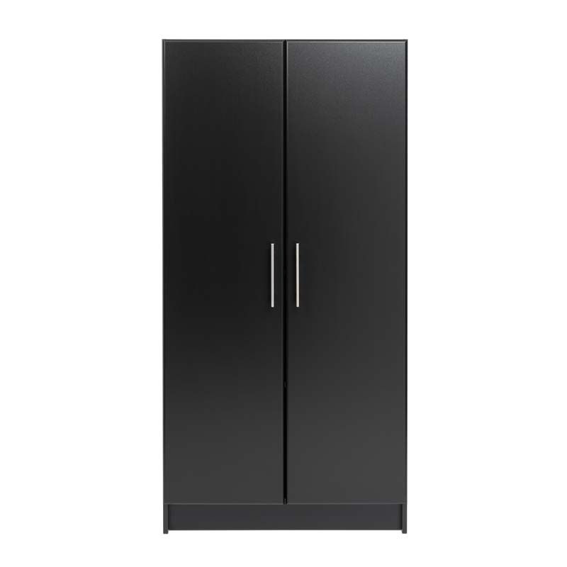 Photo 1 of MISSING ALL HARDWARE - Doors and Walls ONLY - Prepac Elite Collection Tall 2 Door Cabinet (Black) BES-3264