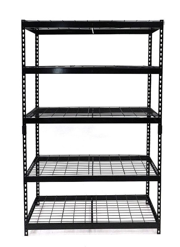 Photo 1 of Juggernaut Storage 48"W x 24"D x 72"H Five-Shelf Steel Shelving Unit, 2500 lb Capacity, Black
