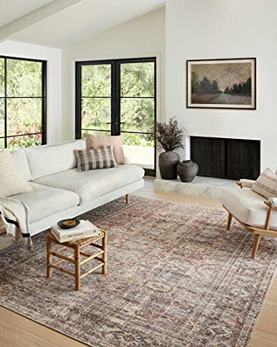 Photo 1 of Amber Lewis X Loloi Georgie Collection GER-06 Bordeaux / Antique 8'4" X 11'6" Area Rug
