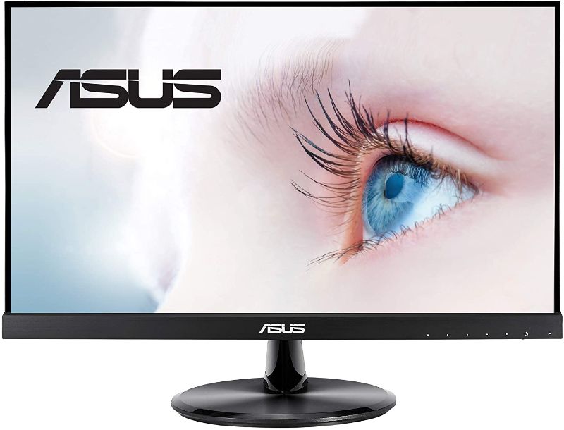 Photo 1 of TESTED TURNS ON*
ASUS VP229Q 21.5” Monitor, 1080P Full HD, 75Hz, IPS, FreeSync/Adaptive-Sync, Eye Care, HDMI DisplayPort VGA, Frameless, VESA Wall Mountable BLACK
