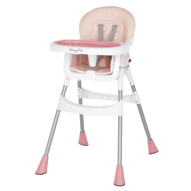 Photo 1 of Dream on Me Table Talk 2-in-1 Portable High Chair in Pink
