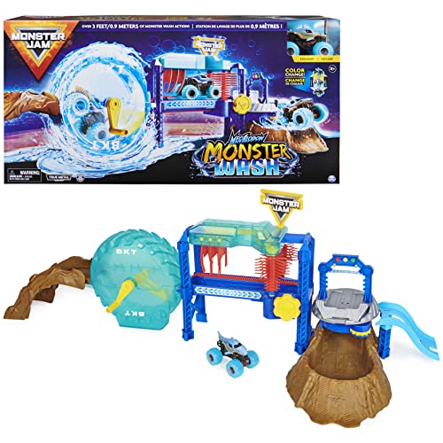 Photo 1 of INCOMPLETE** Monster Jam, Megalodon Monster Wash, Includes Color-Changing Megalodon Monster Truck, Interactive Water Play Kids Toys for Aged 3 and up
