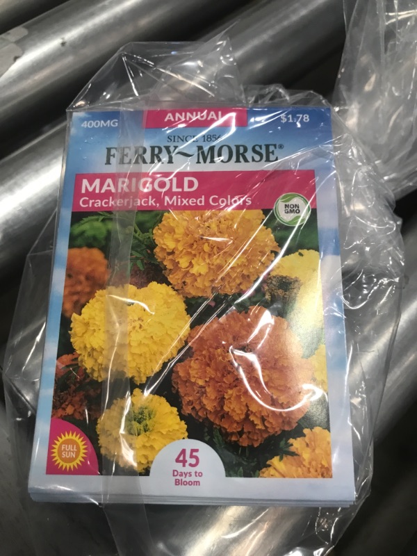 Photo 1 of 20 PACK**
Ferry-Morse
Marigold Crackerjack Mixed Colors Seed