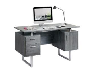 Photo 1 of INCOMPLETE- BOX 2 OF 2- MISSING BOX 1 OF 2-Techni Mobili Modern Office Desk Top in Grey
