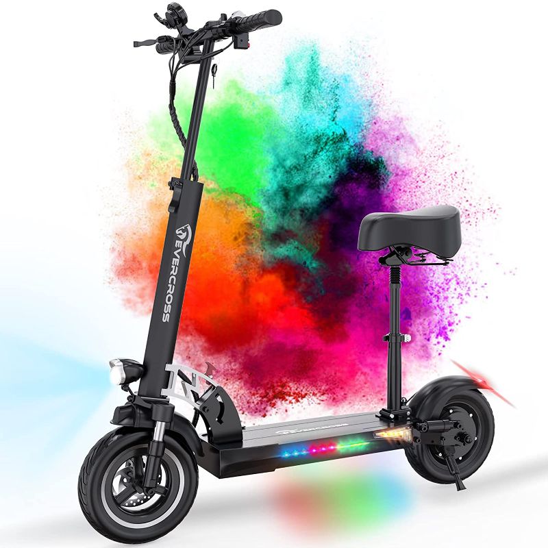 Photo 1 of **does not turn on** EVERCROSS Electric Scooter, Electric Scooter for Adults with 800W Motor, Up to 28MPH & 25 Miles, Scooter for Adults with Dual Braking System, Folding Electric Scooter Offroad with 10'' Solid Tires
