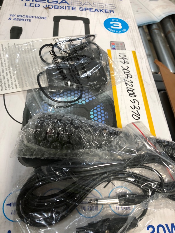 Photo 1 of TZUMI Megabass LED Jobsite Speaker22 - Black
