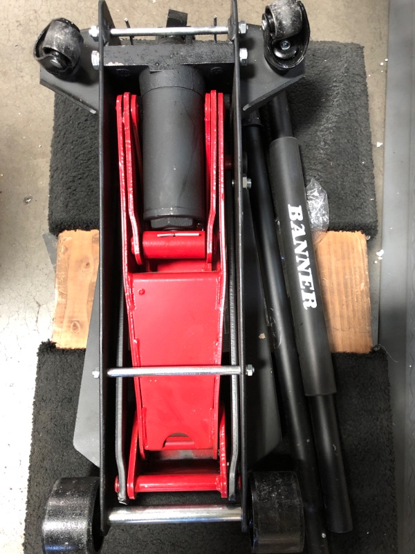 Photo 2 of  BANNER 3.5-Ton Fast Lift Heavy-Duty Garage Floor Jack with Swivel Saddle