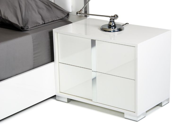 Photo 1 of Modrest San Marino Modern White Nightstand
