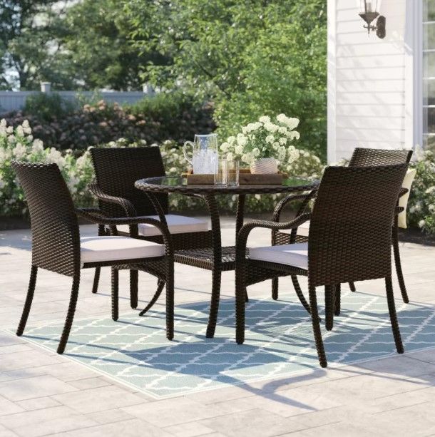 Photo 1 of (Similar To Image) 5 piece outdoor patio set chairs only box 1/2
