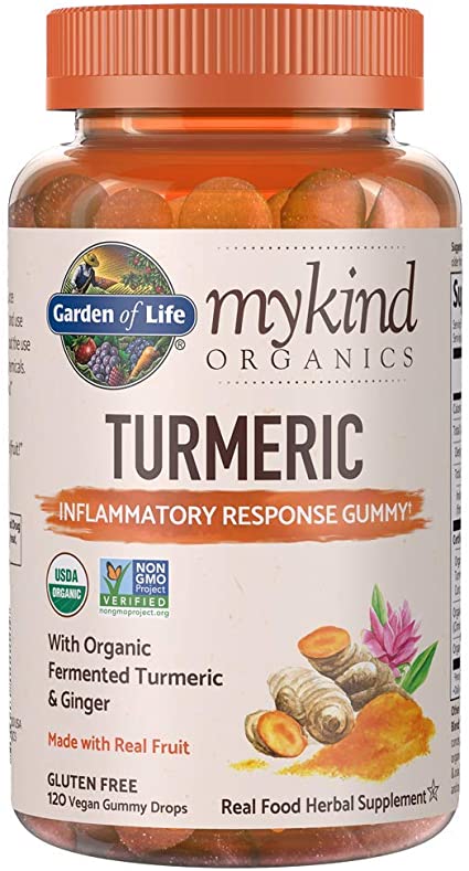 Photo 1 of **NON REFUNDABLE/EXPIRATION DATE 08/2023***Garden of Life Mykind Organics Turmeric Inflammatory Response Gummy - 120 Real Fruit Gummies for Kids & Adults, 50Mg Curcumin