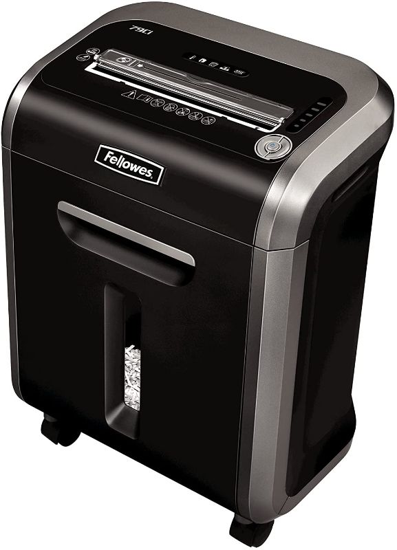 Photo 1 of USED Fellowes Powershred 79Ci 100% Jam Proof Medium, Duty Cross, Cut Shredder, 16 Sheet Capacity, Black/Dark Silver
