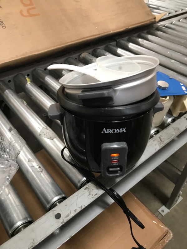 Photo 2 of 6-Cup Black Rice Cooker with Removable Steam Tray
